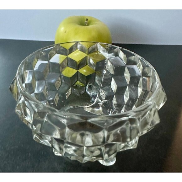 Vintage Fostoria American, Clear 3-Footed Open Sugar Bowl, Clear Glass, Elegantl - Picture 7 of 10